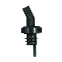product of Winco PP-SSM Plastic Pourer Screen Bent Black Spout FreeFlow No Collar Smoke Finish - 1 Dozen