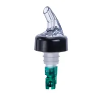 product of Winco PPA-075 Liquor Pourer, 3/4 oz, Plastic, Black Collar, Clear Spout, Green Tail - 1 Dozen