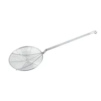 product of Winco SCF-9 9" Diameter Round x 14" Handle Nickel Plated Spiral Wire Skimmer