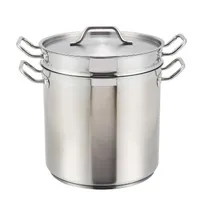 product of Winco SSDB-16 NSF Stainless Steel 16 Qt. Double Boiler with Cover