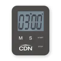 product of CDN TM28-BK Mini Timer, 2-1/10"W x 3/8"D x 2-3/4"H, 100-Minute, 60-Second Alarm, Black