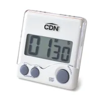 product of CDN TM7-W Digital Timer, 100-Min Loud Alarm, Large Digits, ABS, Clip/Magnet/Stand