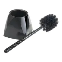 product of Winco BR-15SET-B Toilet Bowl Brush with Caddy, Heavy-Duty Plastic Construction, Black Finish, Set