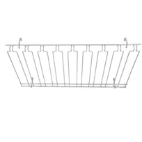 product of Winco GHC-1836 Chrome Plated Wire Bar Glass Rack with 8 Slot, 18" x 36"