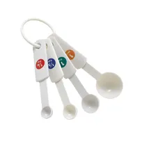 product of Winco MSPP-4 4-Piece Measuring Spoon Set, 1/4 tsp, 1/2 tsp, 1 tsp & 1 tbsp, plastic, white
