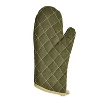 product of Winco OMF-13 13" Flame-Retardant Oven Mitts, Green, Cotton