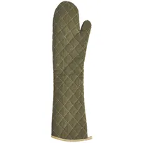 product of Winco OMF-24 24" Flame-Retardant Oven Mitts, Flame Resistant, Green, Cotton