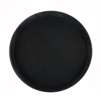 product of Winco TFG-11K Round 11" Black Non-Slip Serving Tray, Self-Molded Fiberglass, NSF Approved, Non-Soak Surface
