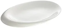product of Winco WDP004-210 Ocea 12" x 9-1/8" Oval Porcelain Bowl, Creamy White, Use, Dishwasher Safe - 12/Case