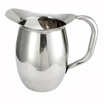 product of Winco WPB-2C 64 oz. Deluxe Bell Pitcher with Ice Guard, Heavy Weight S.Steel / Mirror Finish