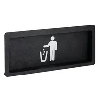 product of Dispense-Rite FMTD-3BT Trash Door, 7-1/2"H x 17-5/8"W x 2-1/4"D, Black Polystyrene, Trash Symbol