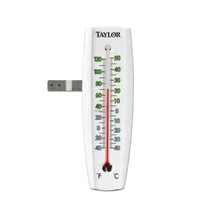 product of Taylor Precision 5153 Window Thermometer, -40° to 120°F, Tube Display, White, Blue & Green Plastic
