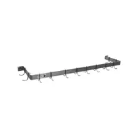 product of Serv-Ware SW1-96-CWP-8 Stainless Steel Wall-Mounted Pot Rack w/ 8 Double Prong Hooks