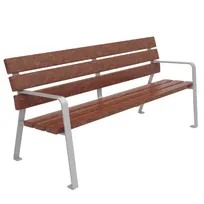 product of emuamericas U362 Ecosens Outdoor Bench, 71L x 29W x 33H, 100% Recycled Poly Slats, Ferrus Treated Steel Frame