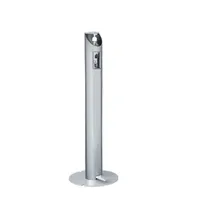 product of Emuamericas UV1 Hand Sanitizer Dispenser, Foot-Pump, Hands-Free, 1 L, Steel, Silver RAL 9600
