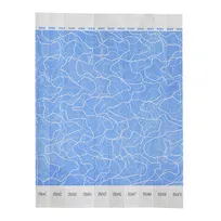 product of Winco WB-100B-D Bar Maid Wristbands, 3/4"W x 9.5"L Tyvek No-Tear, Numbered, Blue Design - 500/Pack