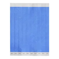 product of Winco WB-100B-S Bar Maid Wristbands, 3/4" W x 9.5" L Tyvek No-Tear, Seq #ed, Blue Solid - 500/Pack