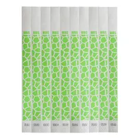 product of Winco WB-100G-D Bar Maid Wristbands, 3/4" W x 9.5" L Tyvek Green, Sequentially Numbered - 500/Pack