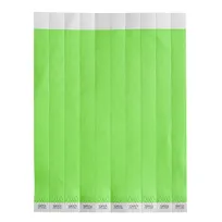 product of Winco WB-100G-S Maid Wristbands, 3/4"W x 9.5"L Tyvek No Tear, Numbered, Green Solid - 500/Pack