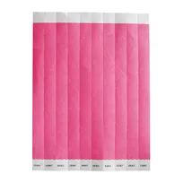 product of Winco WB-100PI-S Bar Maid Wristbands 3/4"W x 9.5"L Tyvek No-Tear Numbered Pink Solid - 500/Pack