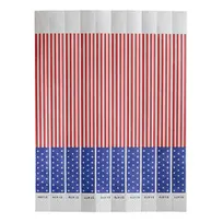 product of Winco WB-FLAG - Bar Maid Wristbands, 3/4"W x 9.5"L Tyvek, Numbered American Flag, 500/Pack