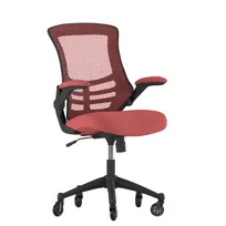 product of Flash Furniture BL-X-5M-RED-RLB-GG Kelista Red Swivel Task Chair, 37.5-41.25in Height, 250lb Capacity, Mesh Back