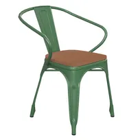 product of Flash Furniture CH-31270-GN-PL1T-GG Luna Armchair, 500 lb. Weight Capacity, Green Teak Poly Resin Wood, Galvanized Steel