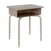 product of Flash Furniture FD-DESK-GY-GY-GG Billie Student Desk, 24"W x 18"D, Gray Granite/Silver, Adjustable Height