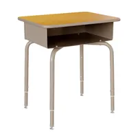 product of Flash Furniture FD-DESK-GY-MPL-GG Billie Student Desk, 24W x 18D, Adjustable Height, High Pressure Laminate Top, Powder Coated Steel Frame