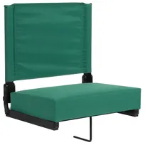 product of Flash Furniture XU-STA-HGR-GG Grandstand Ultra-Padded Comfort Seat, 500 lb, Hunter Green Canvas, Black Aluminum Frame, Foldable