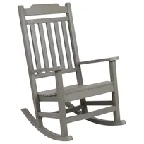 product of Flash Furniture JJ-C14703-GY-GG Rocking Chair, 225 lbs, Gray Polystyrene Faux Wood Seat, Plastic Frame