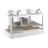 product of Mibrasa GMB 160 FIRE 64" Countertop Charcoal Parrilla Grill w/ (2) Adjustable Grills, Fire Basket