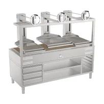 product of Mibrasa GMBMC200-3GR 82" Charcoal Parrilla Grill w/ (3) Adjustable Grills and Complete Stand Base