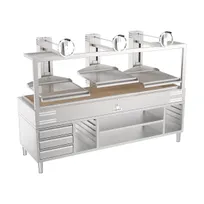 product of Mibrasa GMBMC252-3GR 99" Charcoal Parrilla Grill w/ (3) Adjustable Grills and Complete Stand Base