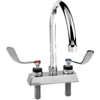 product of IMC Teddy RGLH-D Faucet, Deck Type, Rigid Gooseneck, with Wrist Handles