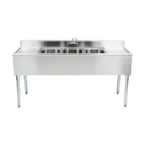 product of Eagle Group B5C-18 60" Underbar Sink Units, 3 Compartment with 2 Drainboards