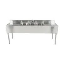 product of Eagle Group B6C-18-X 72" Underbar Sink Units, 3 Compartment with 2 Drainboards - Flyer