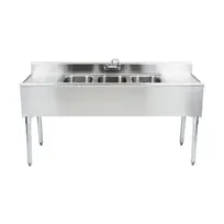 product of Eagle Group B7C-18 84" Underbar Sink Units, 3 Compartment with 2 Drainboards