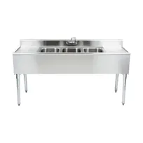product of Eagle Group B8C-18 96" Underbar Sink Units, 3 Compartment with 2 Drainboards