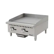 product of Migali C-G24 24" Countertop Manual Gas Griddle, 3/4" Smooth Steel Plate, 60.000 BTU