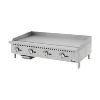 product of Migali C-G48 48" Countertop Manual Gas Griddle w/ 3/4" Smooth Steel Plate, 120.000 BTU