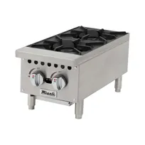 product of Migali C-HP-2B-12 12" Countertop Gas Hotplate w/ (2) Burners, Manual Controls, 50.000 BTU