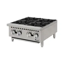 product of Migali C-HP-4B-24 24" Countertop Gas Hotplate w/ (4) Burners, Manual Controls, 100.000 BTU