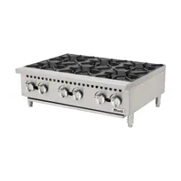 product of Migali C-HP-6B-36 36" Countertop Gas Hotplate w/ (6) Burners, Manual Controls, 150.000 BTU