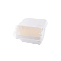 product of CACChina IBIN-3 Shelf Ingredient Bin, 2.6 Gal (40 Cups), Plastic, Stackable, Hinged Lid - Set