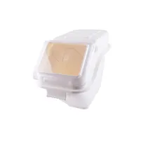 product of CACChina IBIN-6 Bin 6.3-Gallon (100 Cups) Clear Front/Perm Label/Top Load/Stk PP Tub Hinged Lid- Set