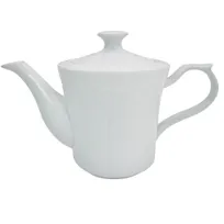 product of CAC China CRO-TP Corona Teapot, 15 Oz, 8-1/2"L x 4"W x 5-1/8"H, White Porcelain, Lid - Dozen