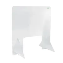 product of CAC China SHLD-2424 - Self-Standing Shield, 24"W x 24"H Clear Acrylic with Cut-Out Window, BPA Free, Set