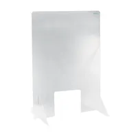 product of CACChina SHLD-3041 Self-Standing Shield, 30"W x 41"H Clear Acrylic with Cut-Out Window, BPA-Free, Sold as Set