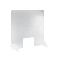 product of CACChina SHLD-3632 Self-Standing Shield, 36"W x 32"H Clear Acrylic with Cut-Out Window, BPA Free, Sold Per Set